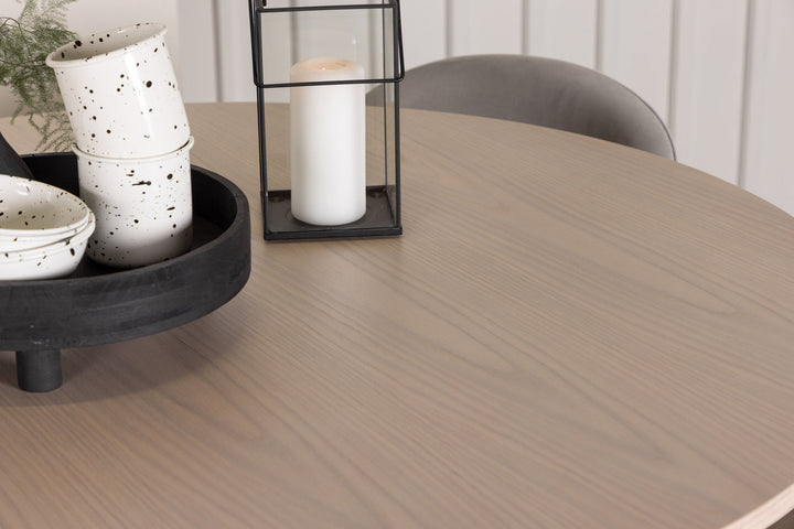 Venture Home OliviaDiningTable-WhiteWashVeneer+VelvetDiningChair-LightGrey/Black_4