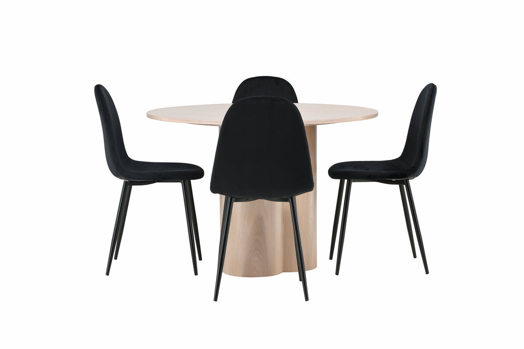 Venture Home OliviaDiningTable-WhiteWashVeneer+PolarDiningChair-Blacklegs/BlackVelvet_4