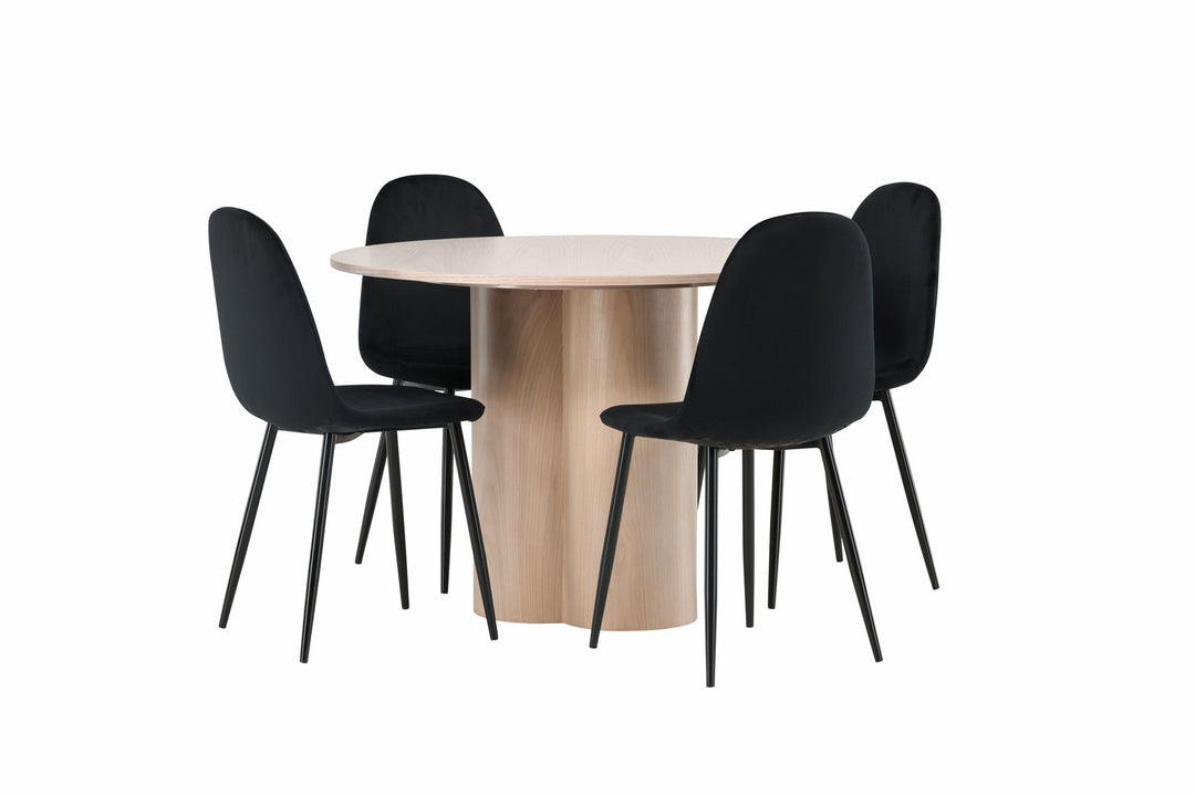 Venture Home OliviaDiningTable-WhiteWashVeneer+PolarDiningChair-Blacklegs/BlackVelvet_4