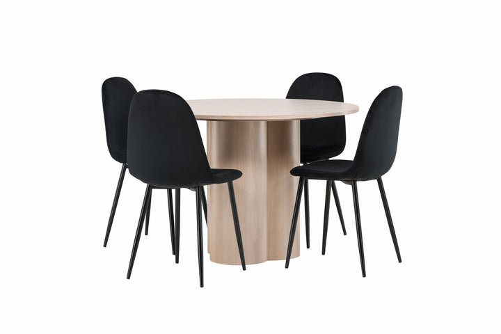 Venture Home OliviaDiningTable-WhiteWashVeneer+PolarDiningChair-Blacklegs/BlackVelvet_4
