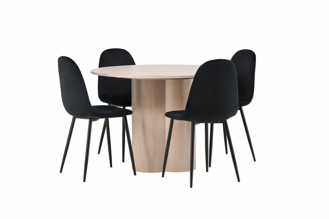 Venture Home OliviaDiningTable-WhiteWashVeneer+PolarDiningChair-Blacklegs/BlackVelvet_4