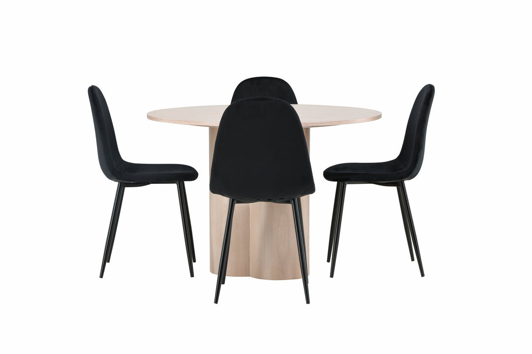 Venture Home OliviaDiningTable-WhiteWashVeneer+PolarDiningChair-Blacklegs/BlackVelvet_4