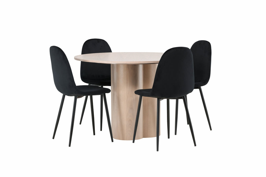 Venture Home OliviaDiningTable-WhiteWashVeneer+PolarDiningChair-Blacklegs/BlackVelvet_4