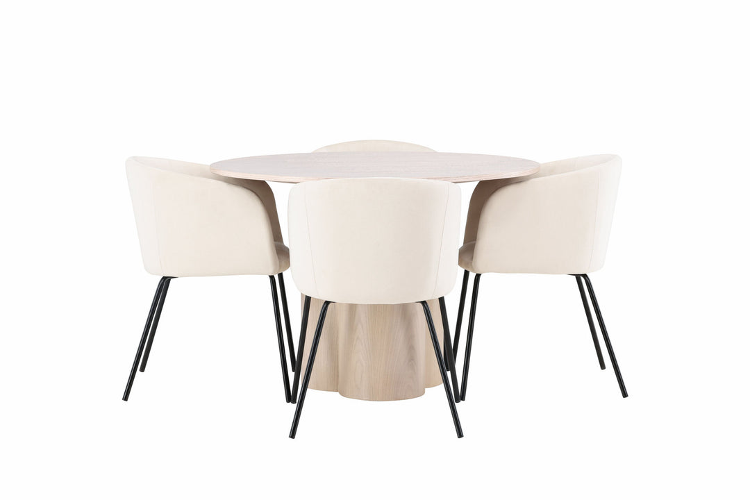 Venture Home OliviaDiningTable-WhiteWashVeneer+BeritChair-Black/BeigeVelvet_4