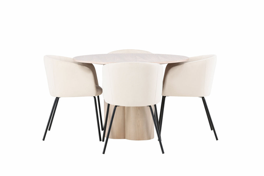 Venture Home OliviaDiningTable-WhiteWashVeneer+BeritChair-Black/BeigeVelvet_4