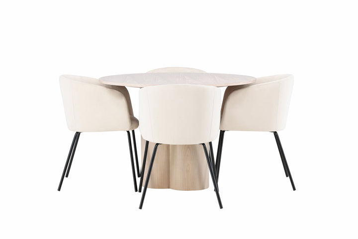 Venture Home OliviaDiningTable-WhiteWashVeneer+BeritChair-Black/BeigeVelvet_4