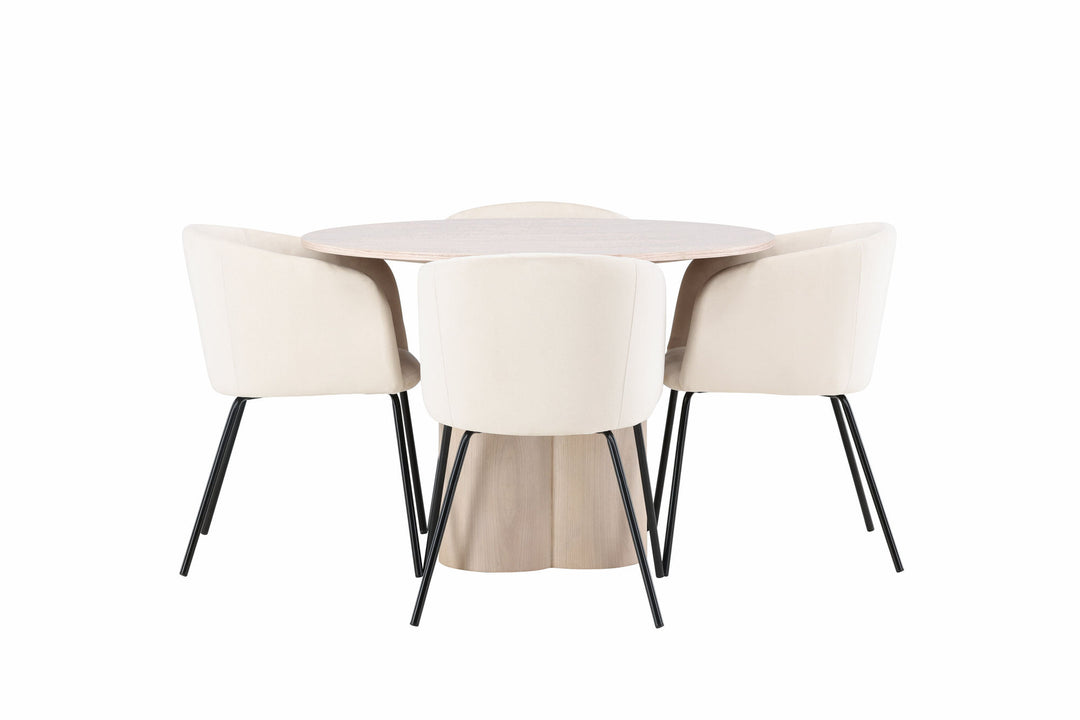 Venture Home OliviaDiningTable-WhiteWashVeneer+BeritChair-Black/BeigeVelvet_4