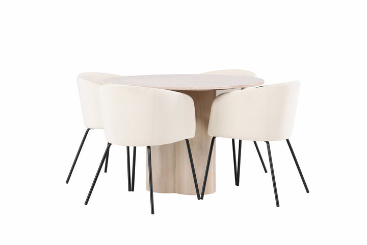 Venture Home OliviaDiningTable-WhiteWashVeneer+BeritChair-Black/BeigeVelvet_4