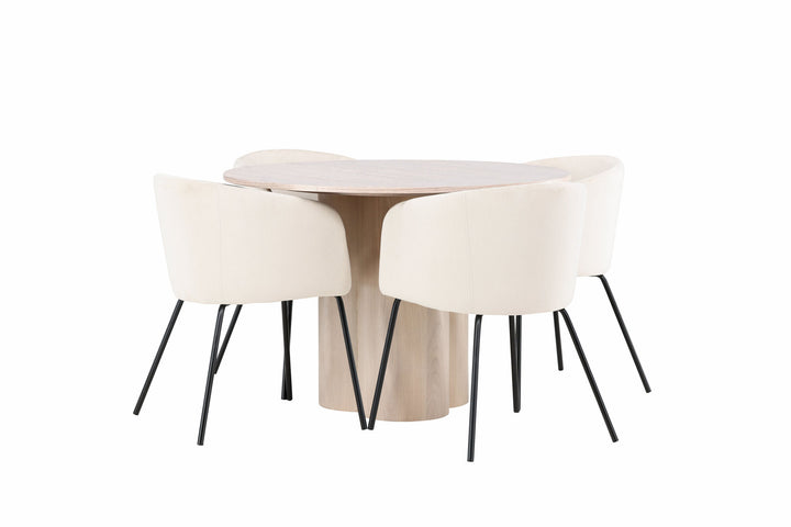 Venture Home OliviaDiningTable-WhiteWashVeneer+BeritChair-Black/BeigeVelvet_4