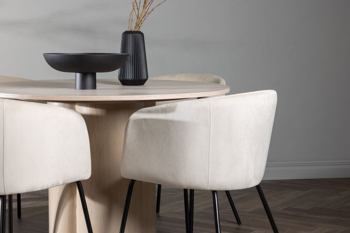 Venture Home OliviaDiningTable-WhiteWashVeneer+BeritChair-Black/BeigeVelvet_4