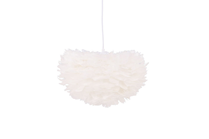 Venture Home Nicola - Medium Pendant Lamp - White / White artificial feather