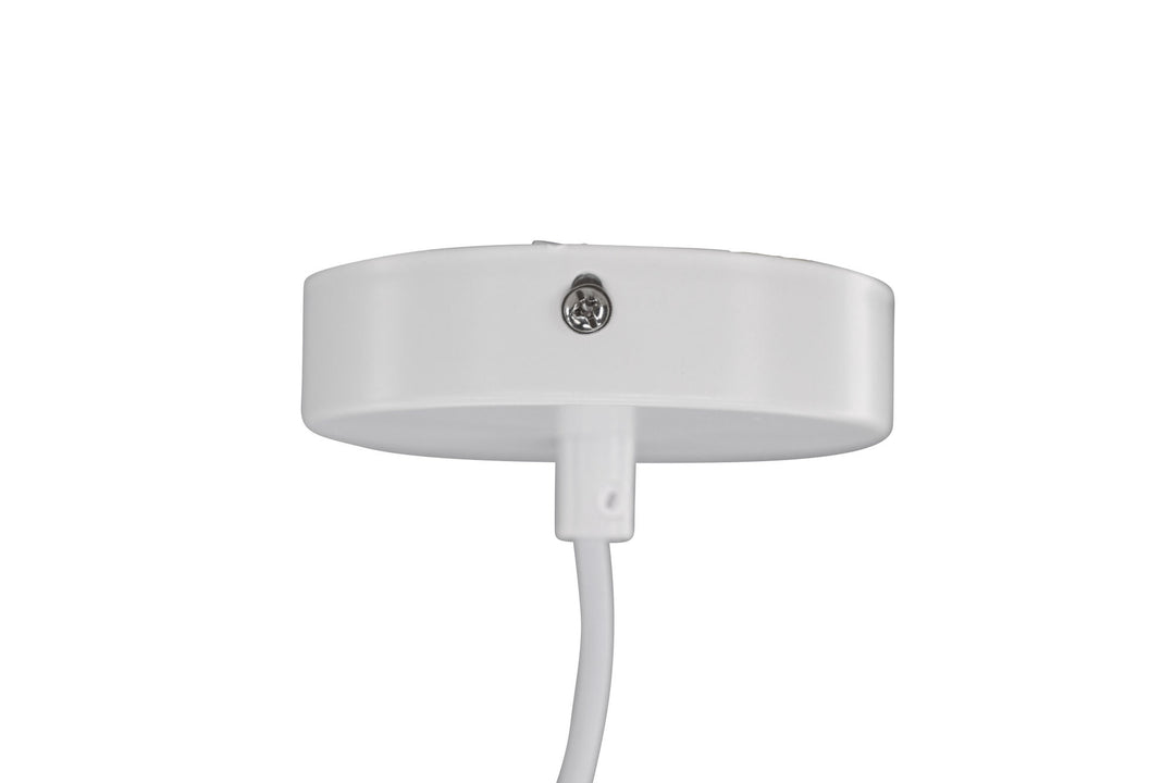 Venture Home Nicola - Medium Pendant Lamp - White / White artificial feather