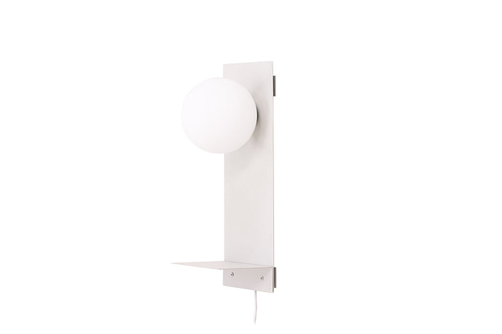 Venture Home Troyes Wall Lamp - Light grey / White glass