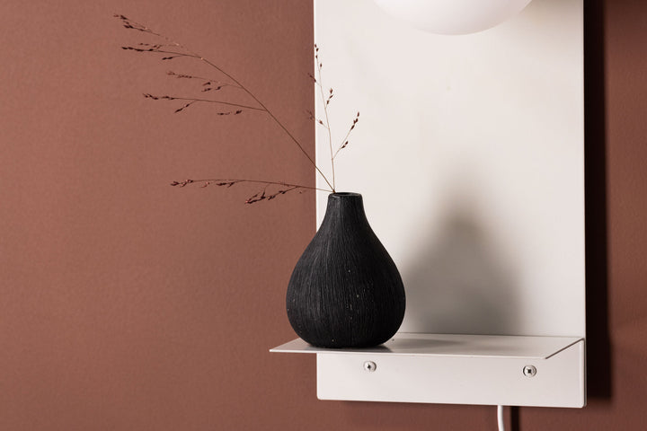 Venture Home Troyes Wall Lamp - Light grey / White glass