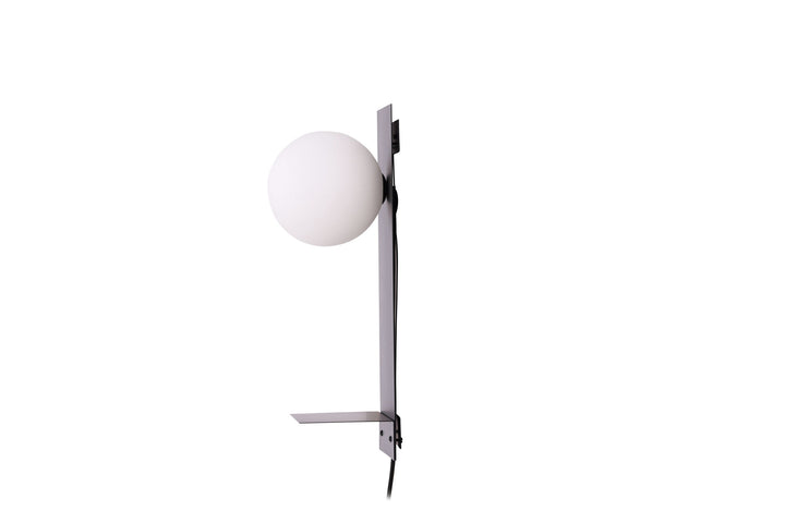 Venture Home Troyes Wall Lamp - Black / White glass