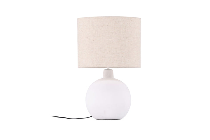 Venture Home Torcello Table Lamp - White / Beige linen