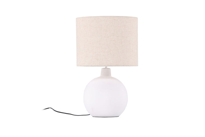 Venture Home Torcello Table Lamp - White / Beige linen