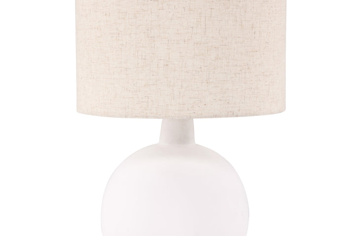 Venture Home Torcello Table Lamp - White / Beige linen