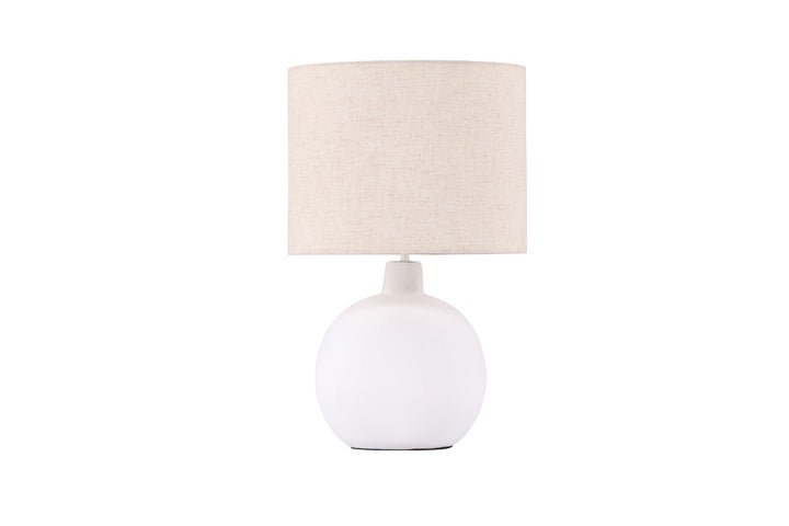 Venture Home Torcello Table Lamp - White / Beige linen