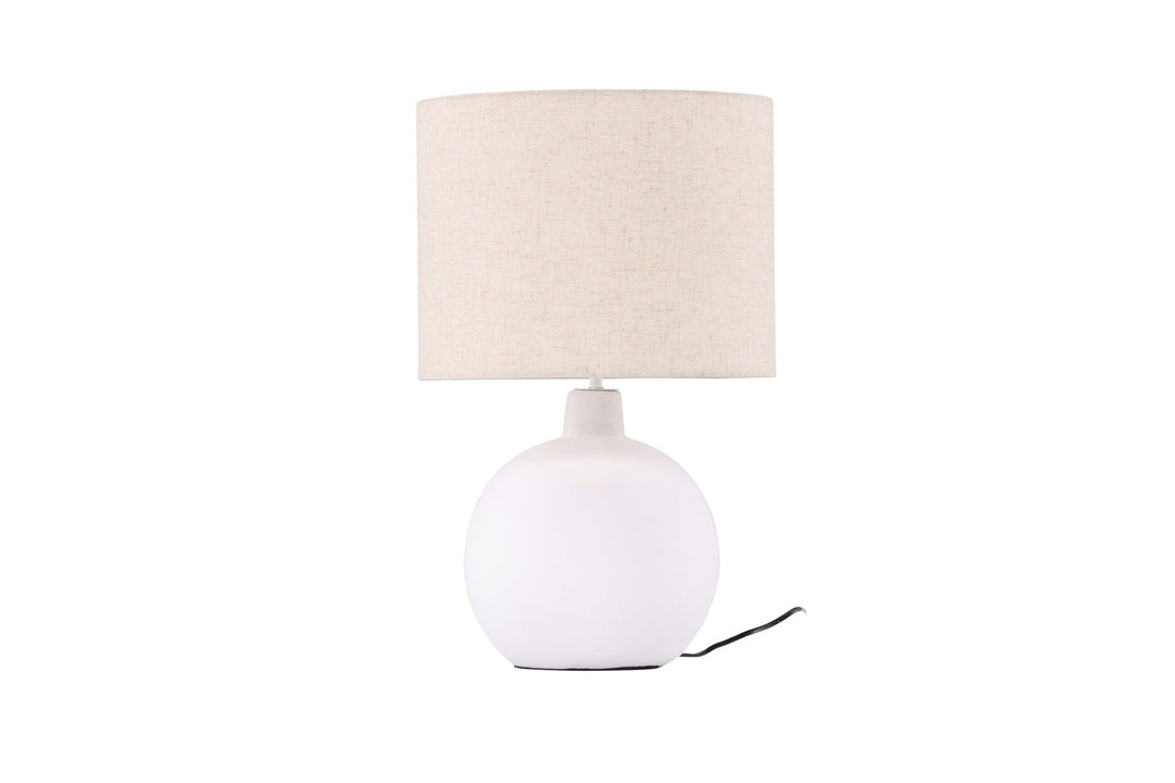 Venture Home Torcello Table Lamp - White / Beige linen
