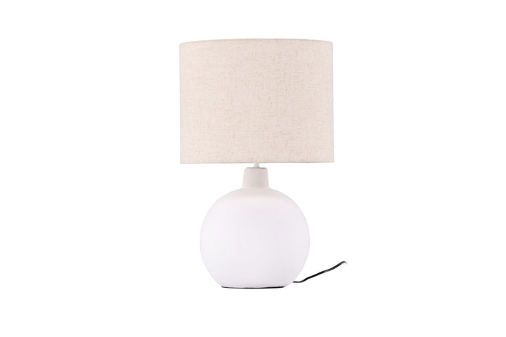 Venture Home Torcello Table Lamp - White / Beige linen