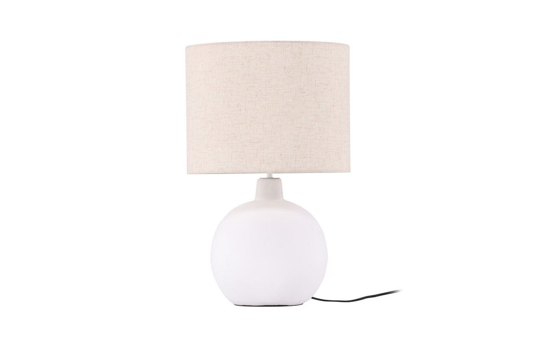 Venture Home Torcello Table Lamp - White / Beige linen
