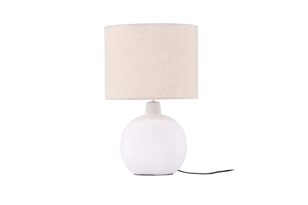 Venture Home Torcello Table Lamp - White / Beige linen