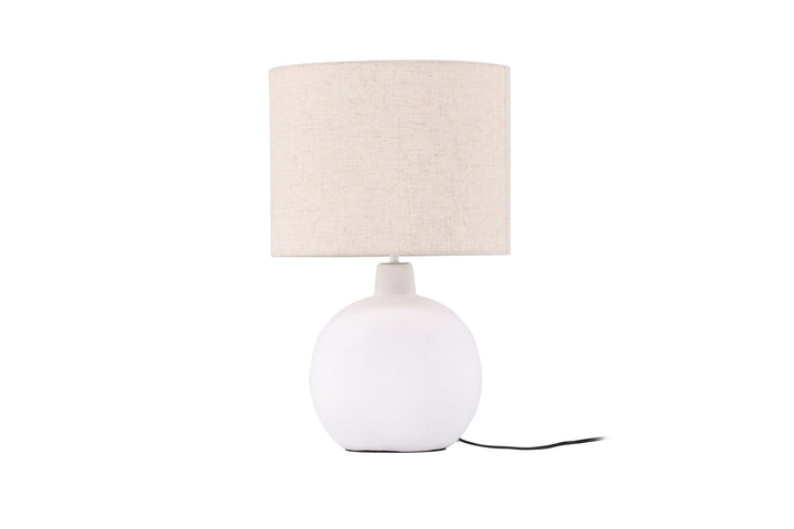 Venture Home Torcello Table Lamp - White / Beige linen