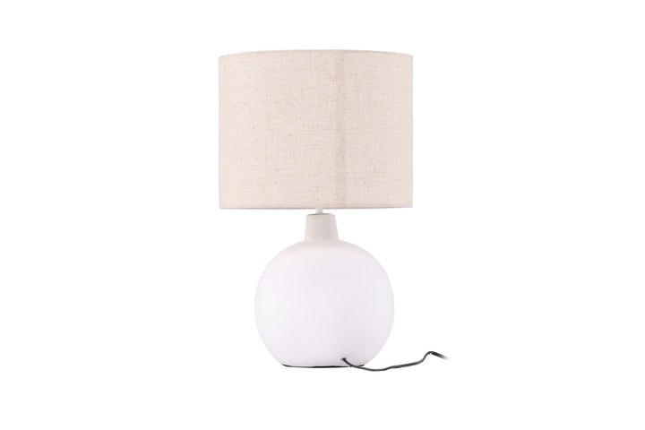 Venture Home Torcello Table Lamp - White / Beige linen
