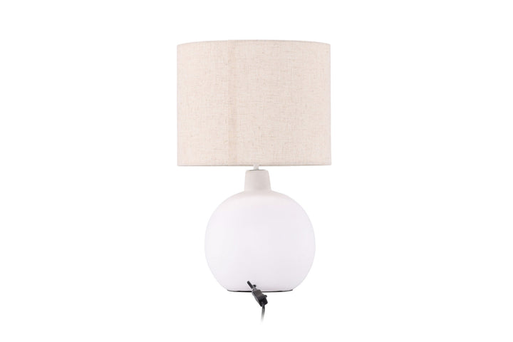 Venture Home Torcello Table Lamp - White / Beige linen