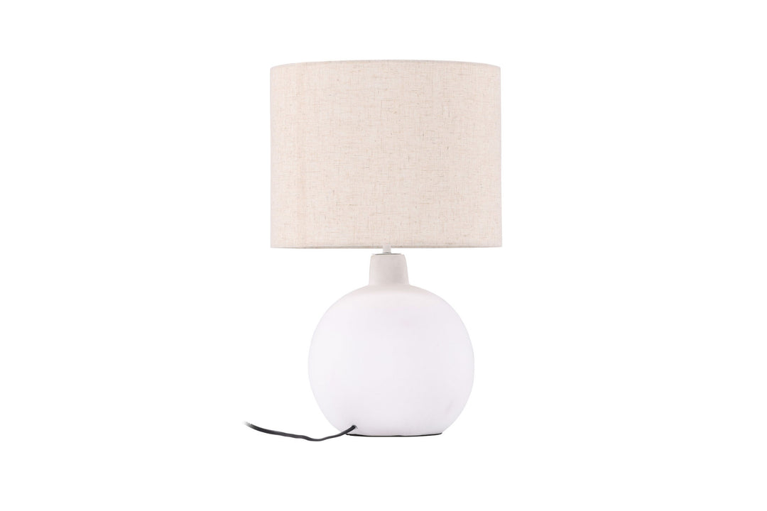 Venture Home Torcello Table Lamp - White / Beige linen