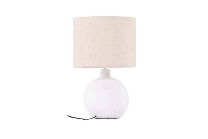 Venture Home Torcello Table Lamp - White / Beige linen