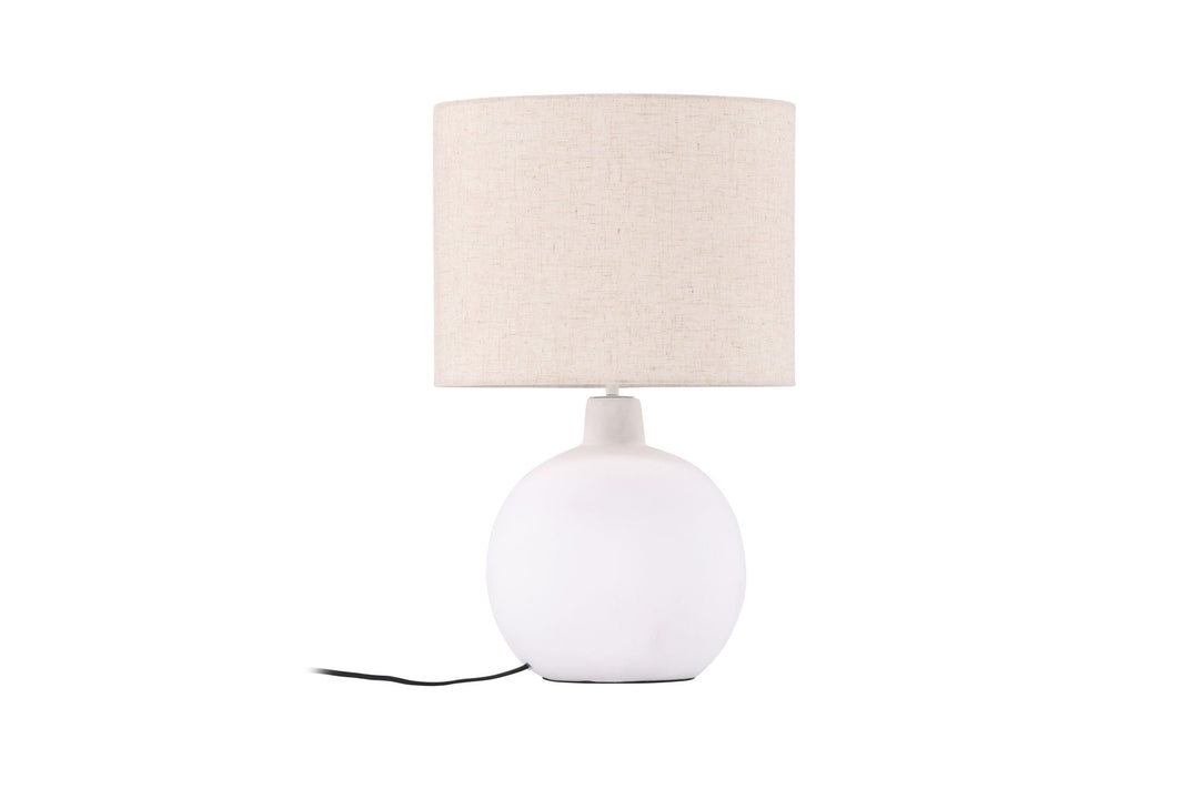 Venture Home Torcello Table Lamp - White / Beige linen