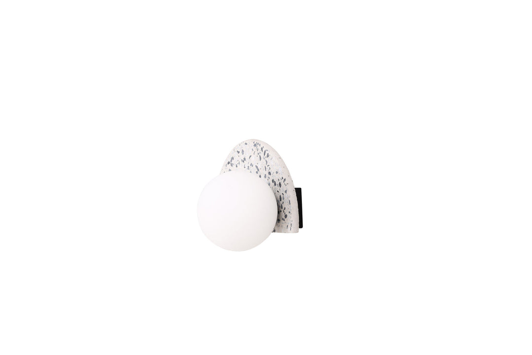 Venture Home Abbeville Wall Lamp - White / White glass