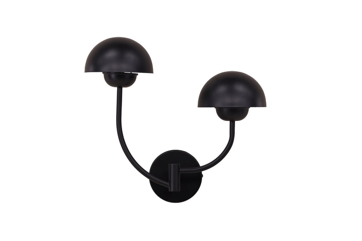 Vind Lyckorna Wall Lamp - / Black Metal
