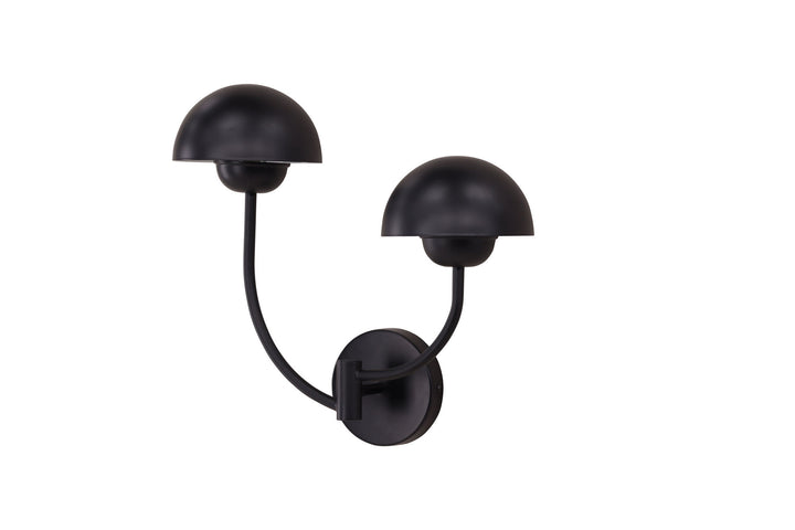 Vind Lyckorna Wall Lamp - / Black Metal