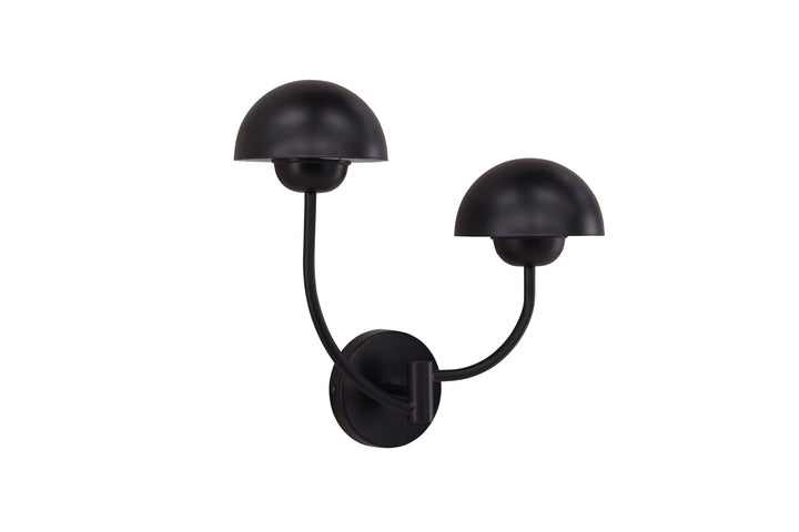 Vind Lyckorna Wall Lamp - / Black Metal