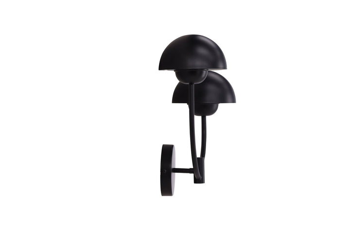 Vind Lyckorna Wall Lamp - / Black Metal