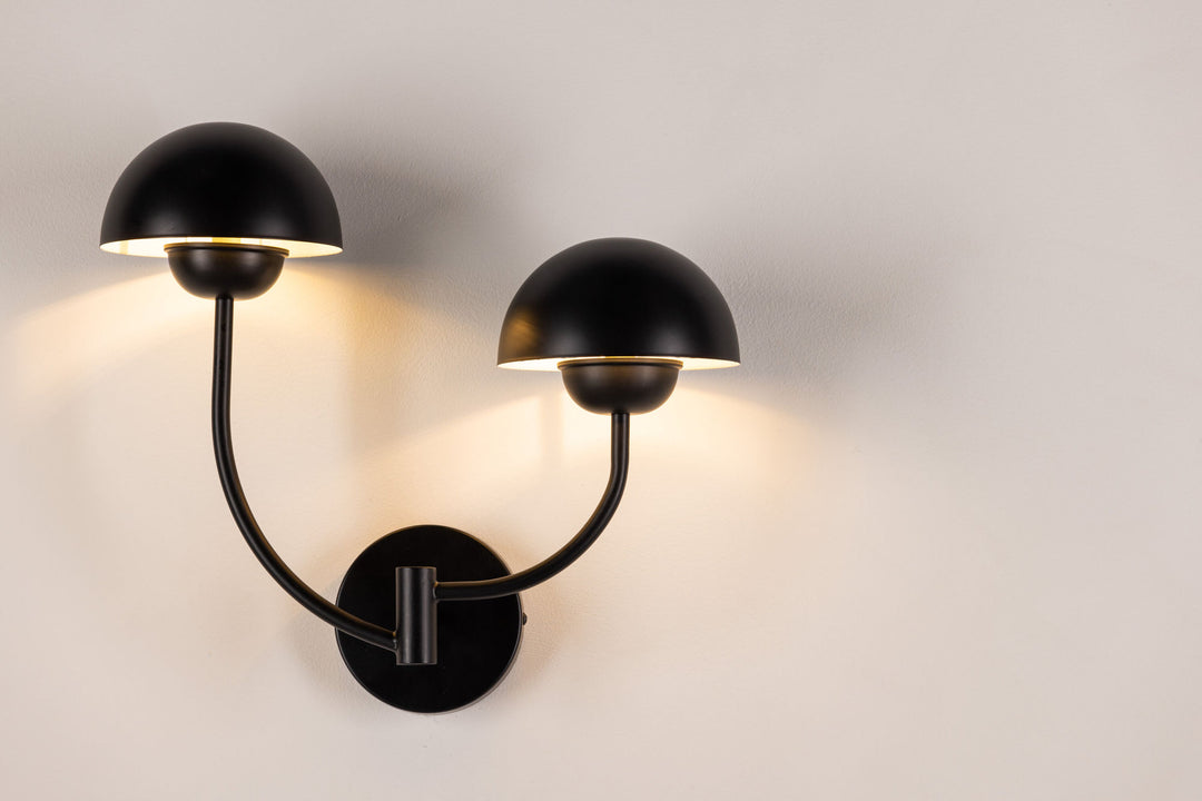 Vind Lyckorna Wall Lamp - / Black Metal