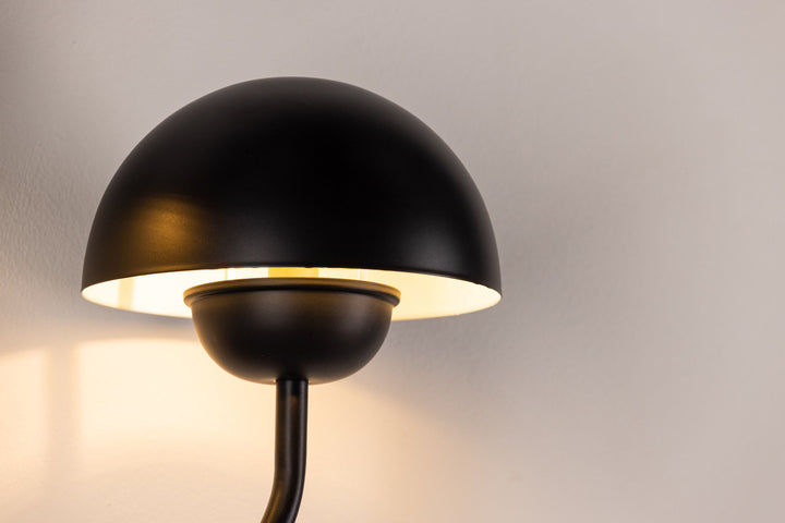 Vind Lyckorna Wall Lamp - / Black Metal