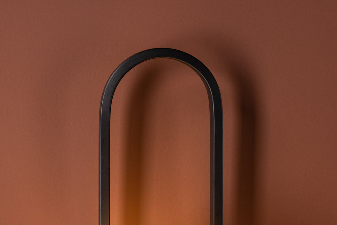 Venture Home Alpes Wall Lamp - Black / White glass