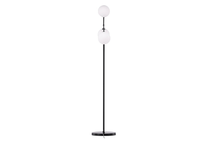 Venture Home Marsan Floor Lamp - Black / White glass