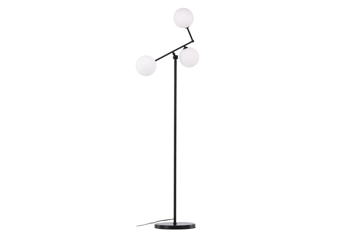 Venture Home Marsan Floor Lamp - Black / White glass