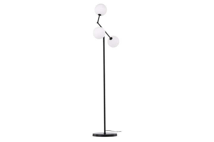 Venture Home Marsan Floor Lamp - Black / White glass