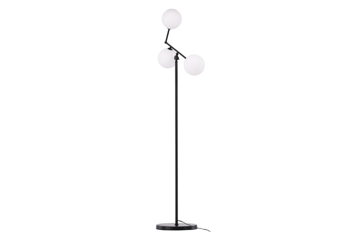 Venture Home Marsan Floor Lamp - Black / White glass