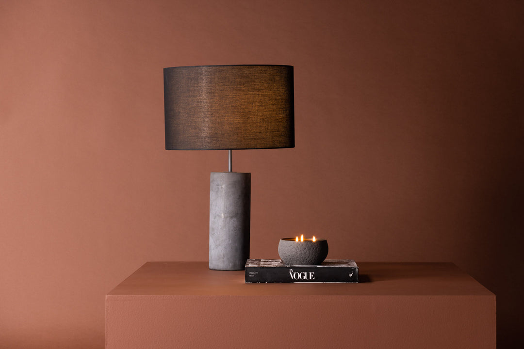 Venture Home Nancy Table Lamp - Grey / Black fabric