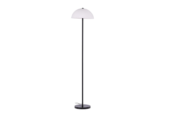 Venture Home Ferrand Floor Lamp - Black / White glass