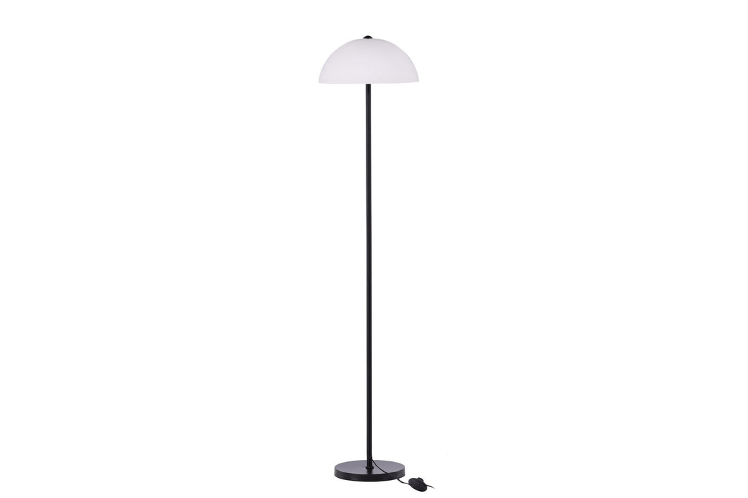 Venture Home Ferrand Floor Lamp - Black / White glass