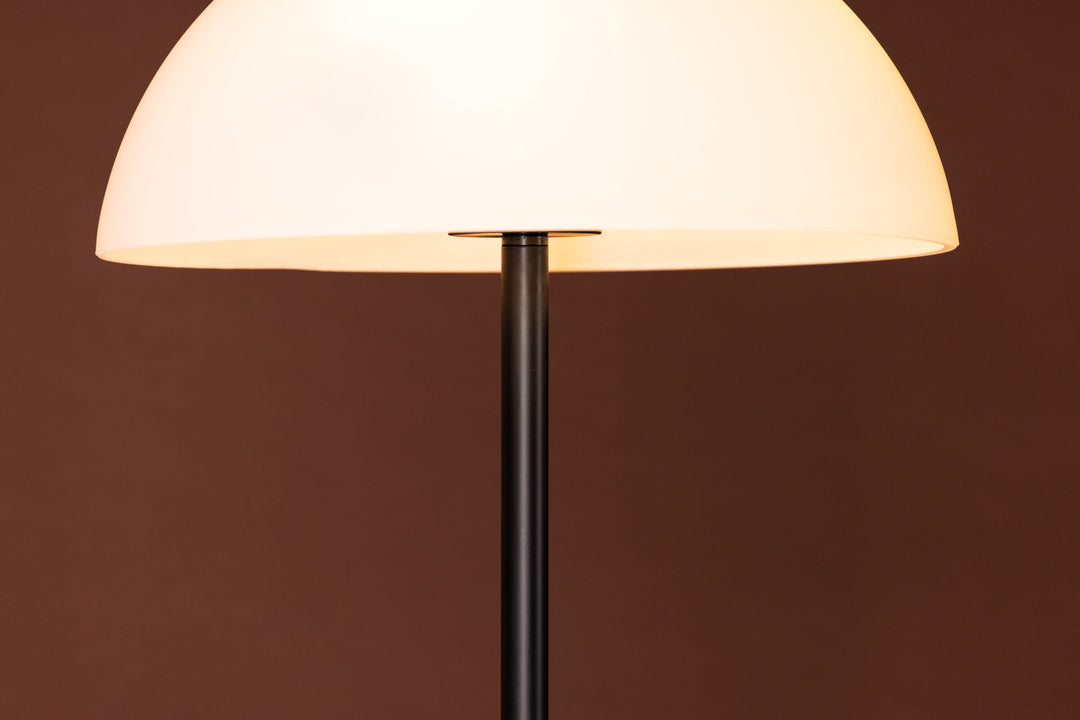 Venture Home Ferrand Floor Lamp - Black / White glass