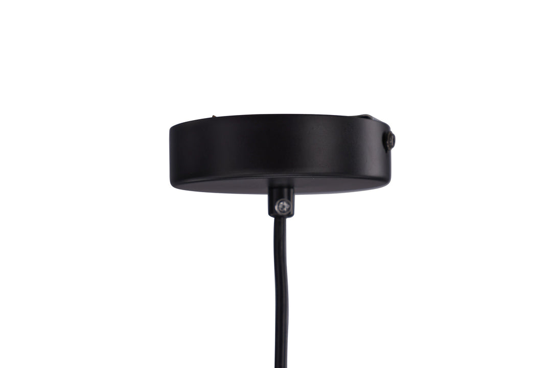 Venture Home Laroche Pendant Lamp - Black / Black darkbrown rattan